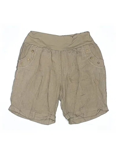 Pre-owned Made In Italy Khaki Shorts In Brown