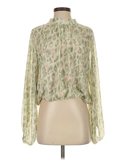 Pre-owned Made In Italy Long Sleeve Blouse In Green