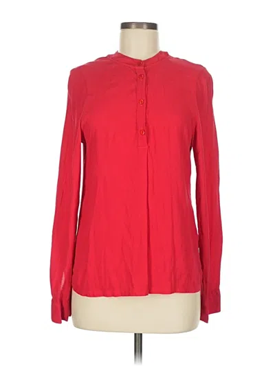 Pre-owned Made In Italy Long Sleeve Blouse In Red