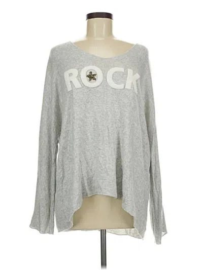 Pre-owned Made In Italy Long Sleeve T-shirt In Silver