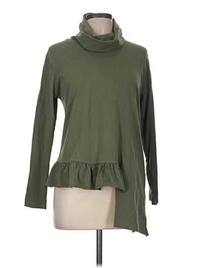 Pre-owned Made In Italy Long Sleeve Turtleneck In Green