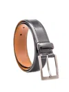MADE IN ITALY MEN'S BROGUE LEATHER DRESS BELT