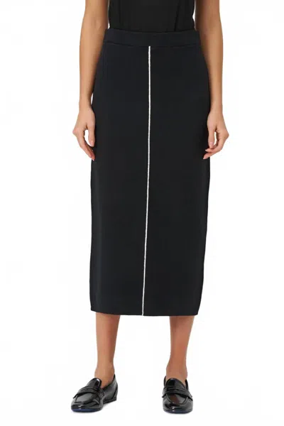 Made In Italy Midi Pencil Skirt In Black