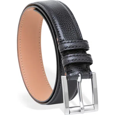 Made In Italy Pebbled Leather Belt In Animal Print
