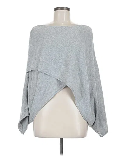 Pre-owned Made In Italy Poncho In Gray