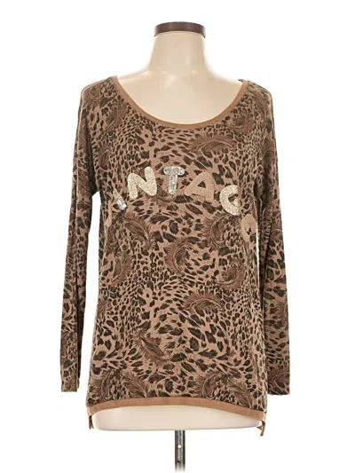 Pre-owned Made In Italy Pullover Sweater In Brown