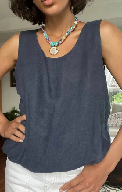 Made In Italy Sadie Tank In Navy In Blue