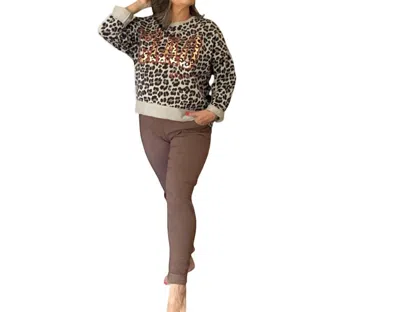 Made In Italy Solid Color Italian Magic Pants In Cocoa In Brown