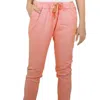 Made In Italy Solid Color Italian Magic Pants In Coral Breeze In Multi