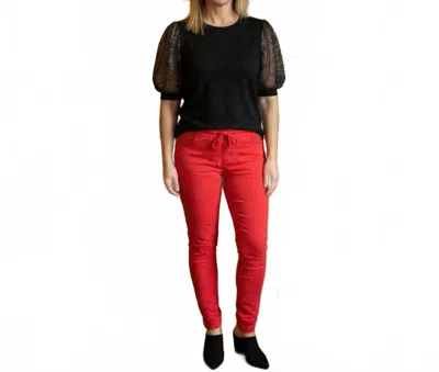 Made In Italy Starlight Italian Magic Pants In Red