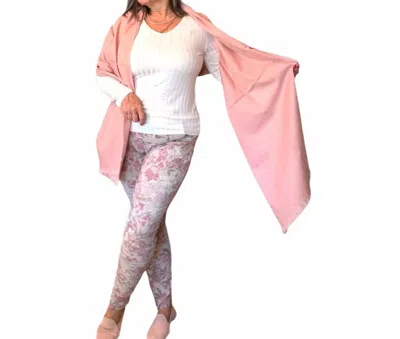Made In Italy Ultra Soft Wool Blend Scarf In Soft Pink