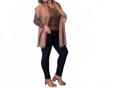 Made In Italy Ultra Soft Wool Blend Scarf In Warm Taupe In Brown