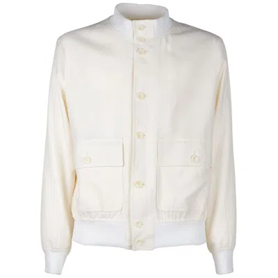 Made In Italy White Wool Vergine Jacket