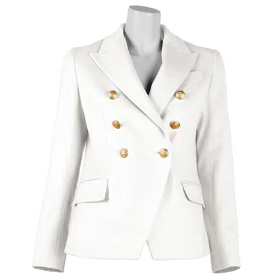 Made In Italy White Wool Vergine Suits & Women's Blazer