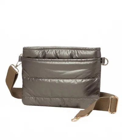 Made In Italy Women's Bailey Puffer Quilted Crossbody Bag In Bronze In Gold