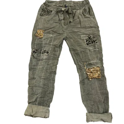 Made In Italy Women's Bold & Wild Italian Magic Pants In Olive Green