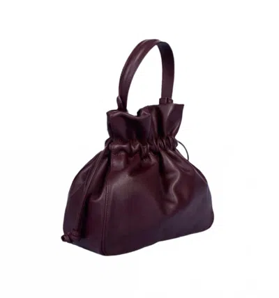 Made In Italy Women's Genuine Leather Sophia Bag In Bordeaux In Blue