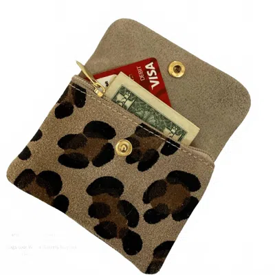 Made In Italy Women's Genuine Leather Wallet In Animal Print In Multi