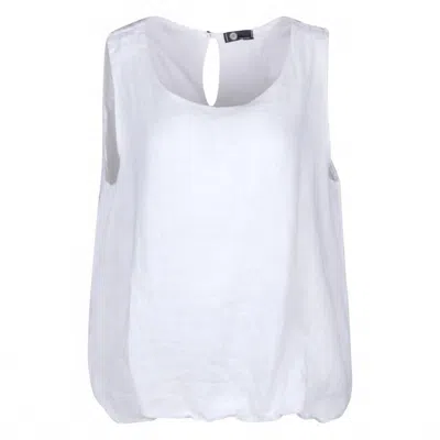 Made In Italy Women's Sadie Linen Tank In Blanc In White