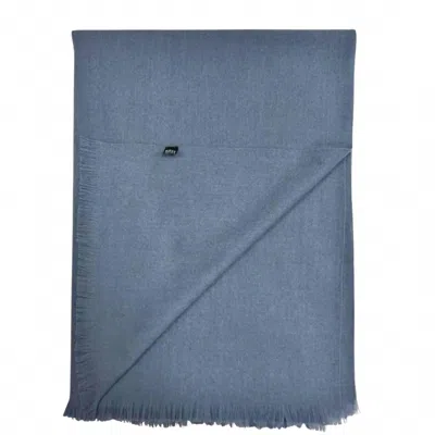 Made In Italy Women's Ultra Soft Wool Blend Scarf In Vintage Blue