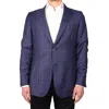 Made In Italy Light Blue Wool Vergine Blazer In Blue