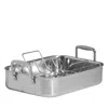 Made In Stainless Steel Clad Roasting Pan In Silver