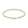 Made In The Deep South Chloe Bracelet 18k Gold Beaded Stretch In Multicolor In Multi
