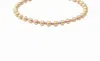 Made In The Deep South Chloe Bracelet 18k Gold Beaded Stretch In Pink In Pink