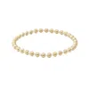 Made In The Deep South Chloe Bracelet 18k Gold Beaded Stretch In White In White