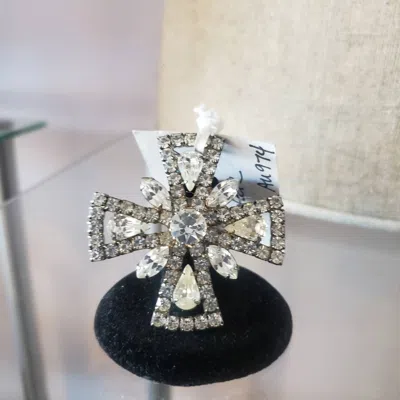 Made In The Deep South Cross Ring In Silver