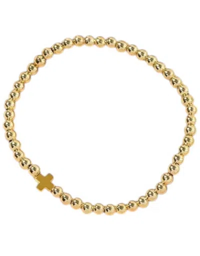 Made In The Deep South Ella 18k Gold Beaded Pearl Stretch Bracelet