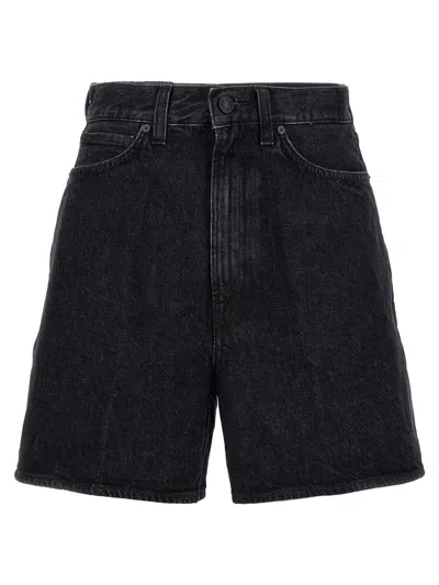 Made In Tomboy Denim Bermuda Shorts In Black