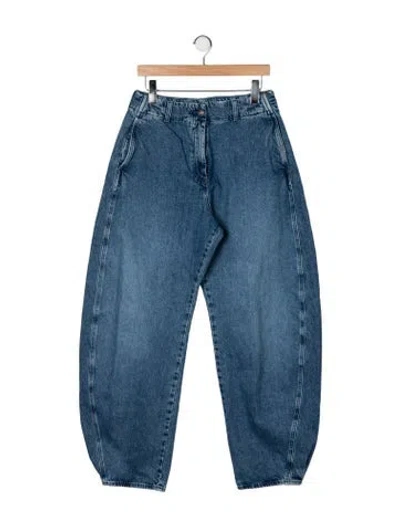 Pre-owned Made In Tomboy High-rise Wide Leg Jeans In Blue