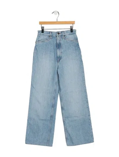 Pre-owned Made In Tomboy High-rise Wide Leg Jeans In Blue