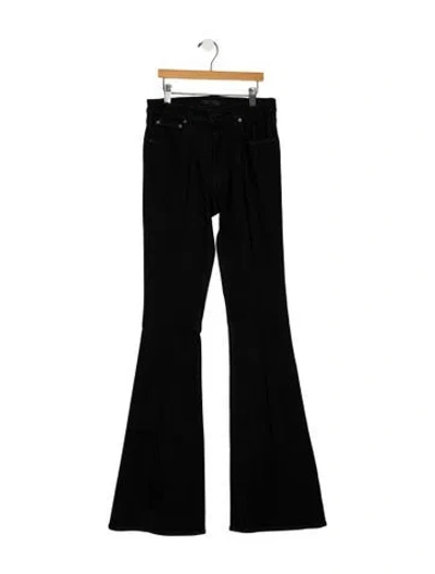 Pre-owned Made In Tomboy Mid-rise Wide Leg Jeans In Black