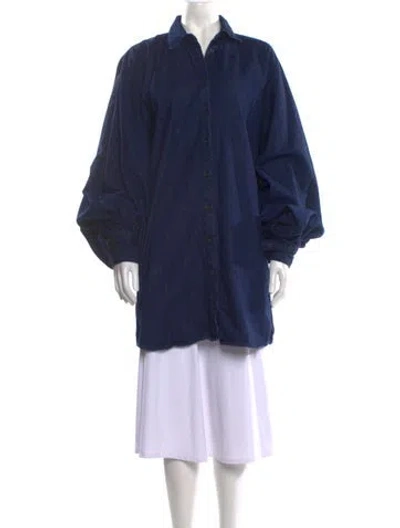 Pre-owned Made In Tomboy Mini Dress In Blue