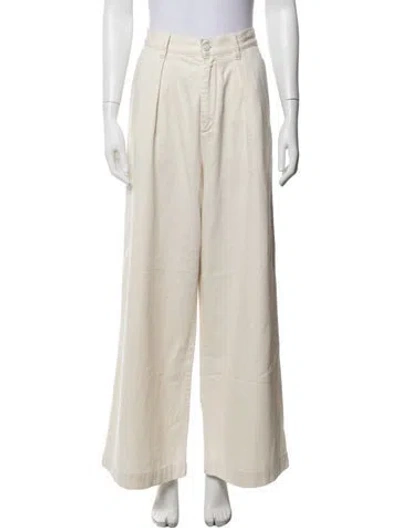 Pre-owned Made In Tomboy Wide Leg Pants In Neutrals