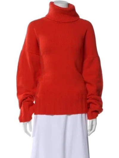 Pre-owned Made In Tomboy Wool Turtleneck Sweater In Orange