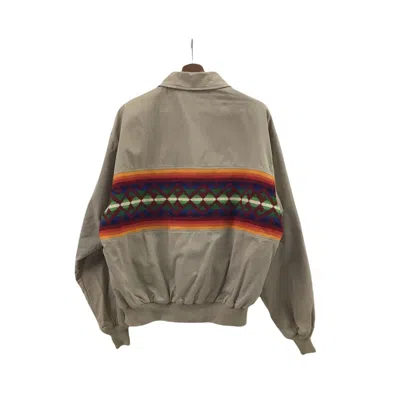 Pre-owned Made In Usa X Pendleton Vintage Pendleton Bomber Jacket Navajo In Brown
