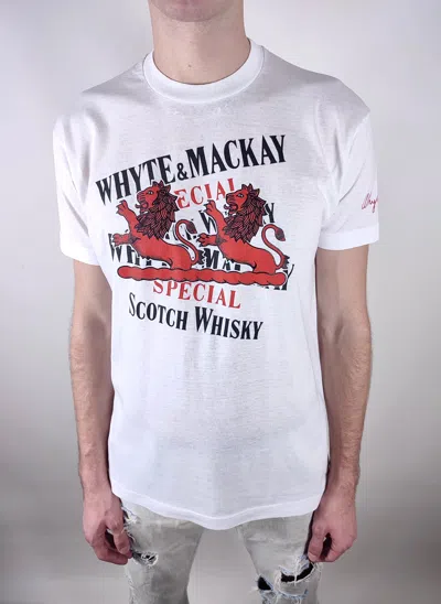 Pre-owned Made In Usa X Vintage 80's Vintage Whyte & Mackay Scotch Whisky T-shirt Tee 90's In White