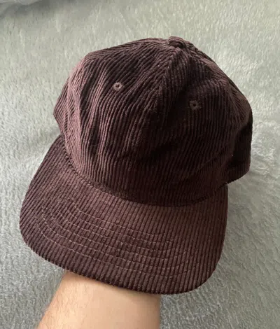 Pre-owned Made In Usa X Vintage California Headwear Velvet Distressed Brown Cap In Brown Velvet