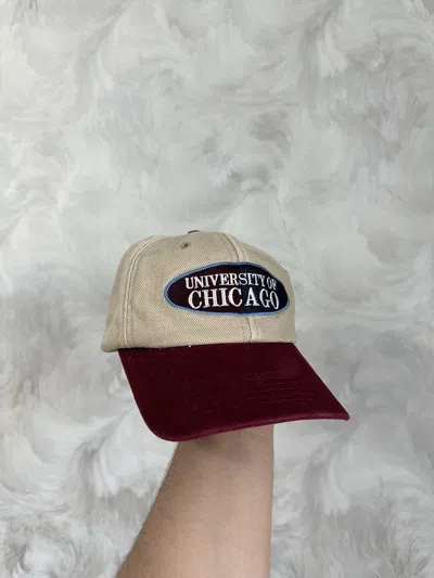 Pre-owned Made In Usa X Vintage Men's Cap Chicago University Made In Usa In White