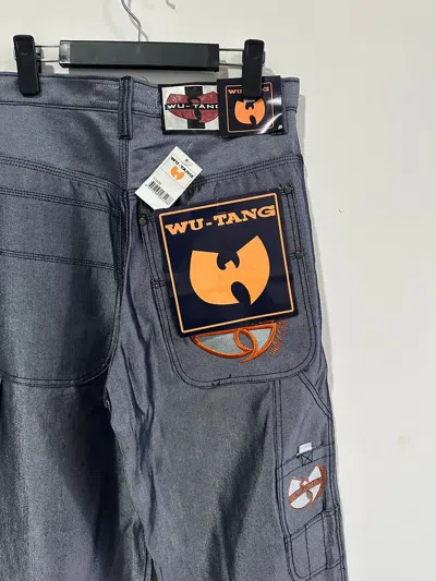 Pre-owned Made In Usa X Vintage Wu-tang Baggy Jeans Hiphop Y2k Usa Size 32 In Metallic