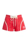 Made Some Nylon Micro Shorts In Red
