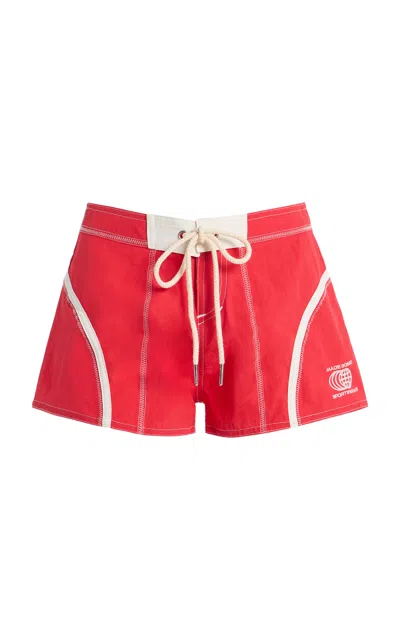 Made Some Nylon Micro Shorts In Red