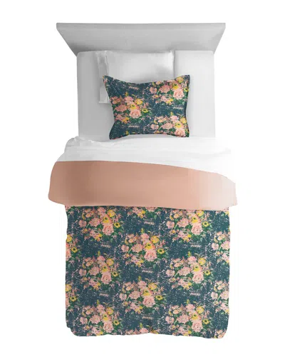Made Supply Co. 3pc Floral Reversible Comforter Set In Navy