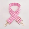 Made The Edit Houndstooth Bag Strap Pink In Pink