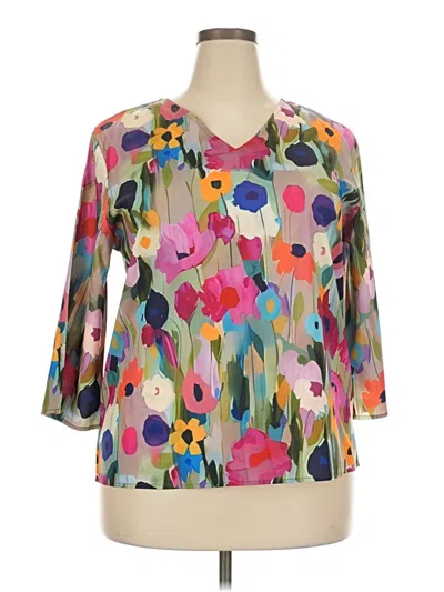Pre-owned Made With Love 3/4 Sleeve Blouse In Pink