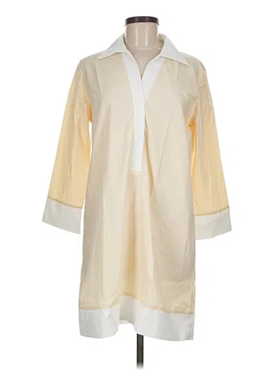 Pre-owned Made With Love 3/4 Sleeve Button Down Shirt In Ivory