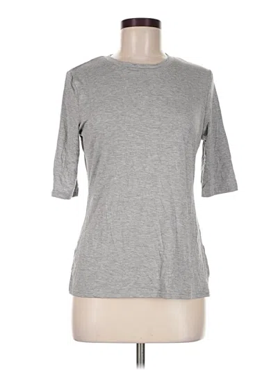 Pre-owned Made With Love 3/4 Sleeve T-shirt In Gray